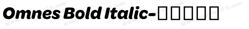 Omnes Bold Italic字体转换